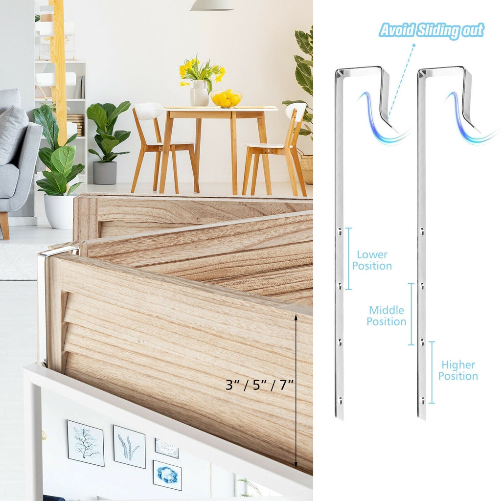 Full Length Metal Door Mirror with Adjustable Hook