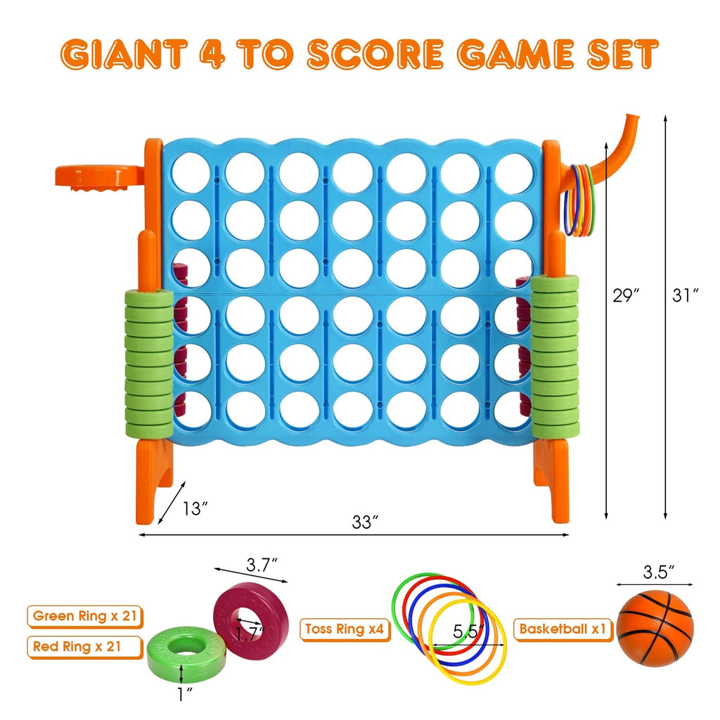 2.5Ft 4-to-Score Giant Game Set-Green