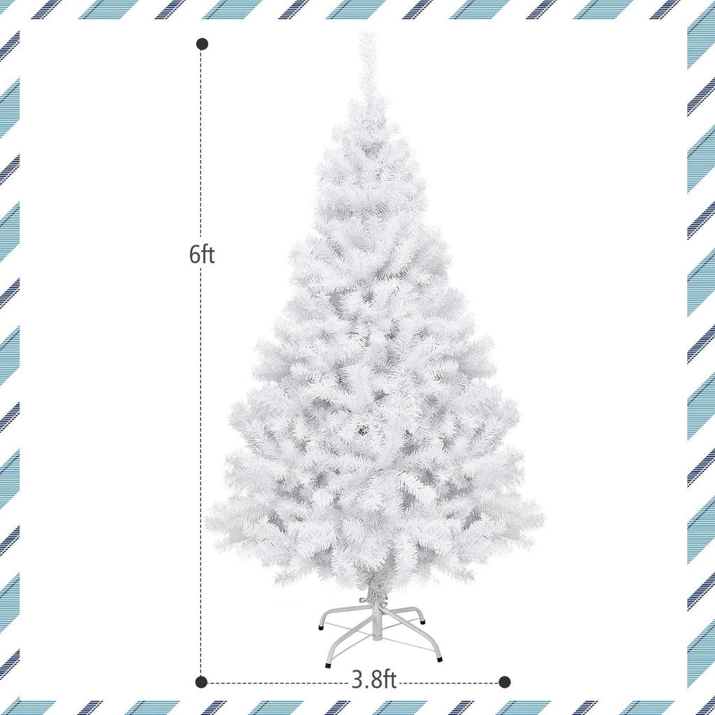 6' / 7.5' / 9' Hinged Artificial Christmas Tree with Metal Stand