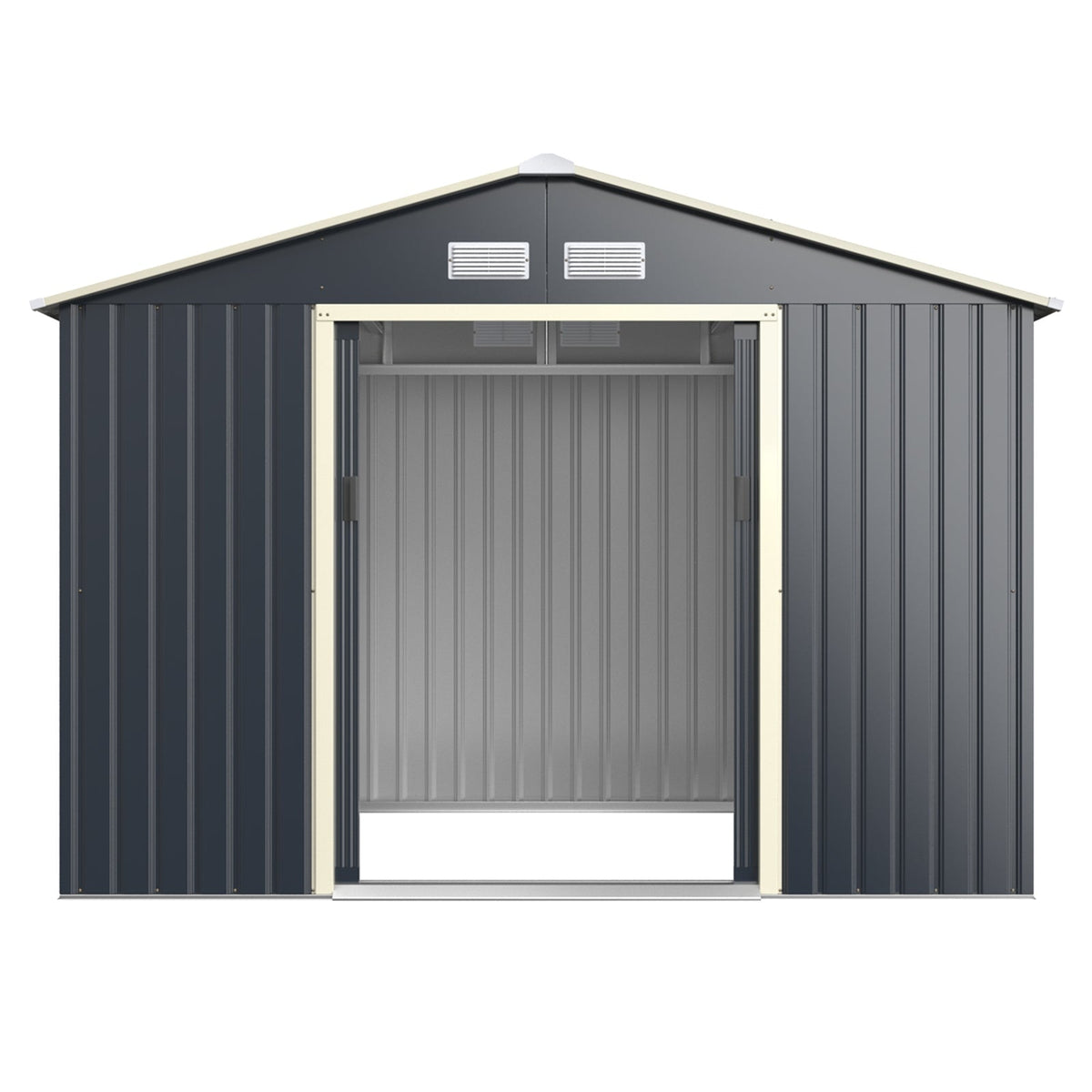 9 x 6 Feet Metal Storage Shed for Garden and Tools-Gray