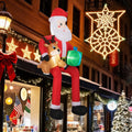 9.5 Feet Christmas Inflatable Santa Outdoor Decoratio with Built-in LED Lights