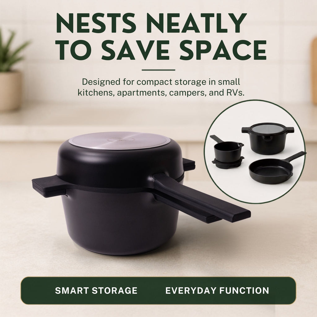 Ceramic Nonstick 5-Piece Stackable Set