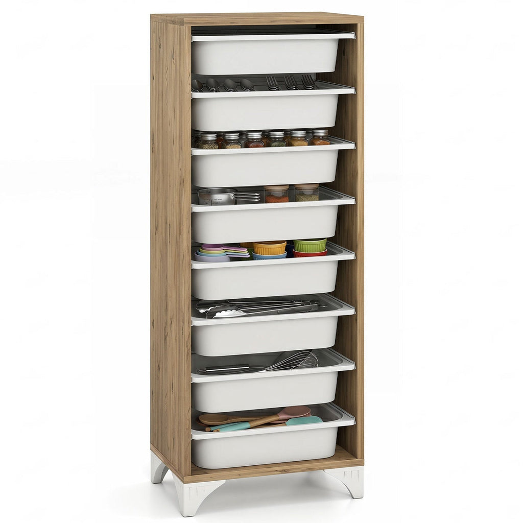 9-Tier Fruit & Vegetable Storage Rack with Slide-Out Baskets