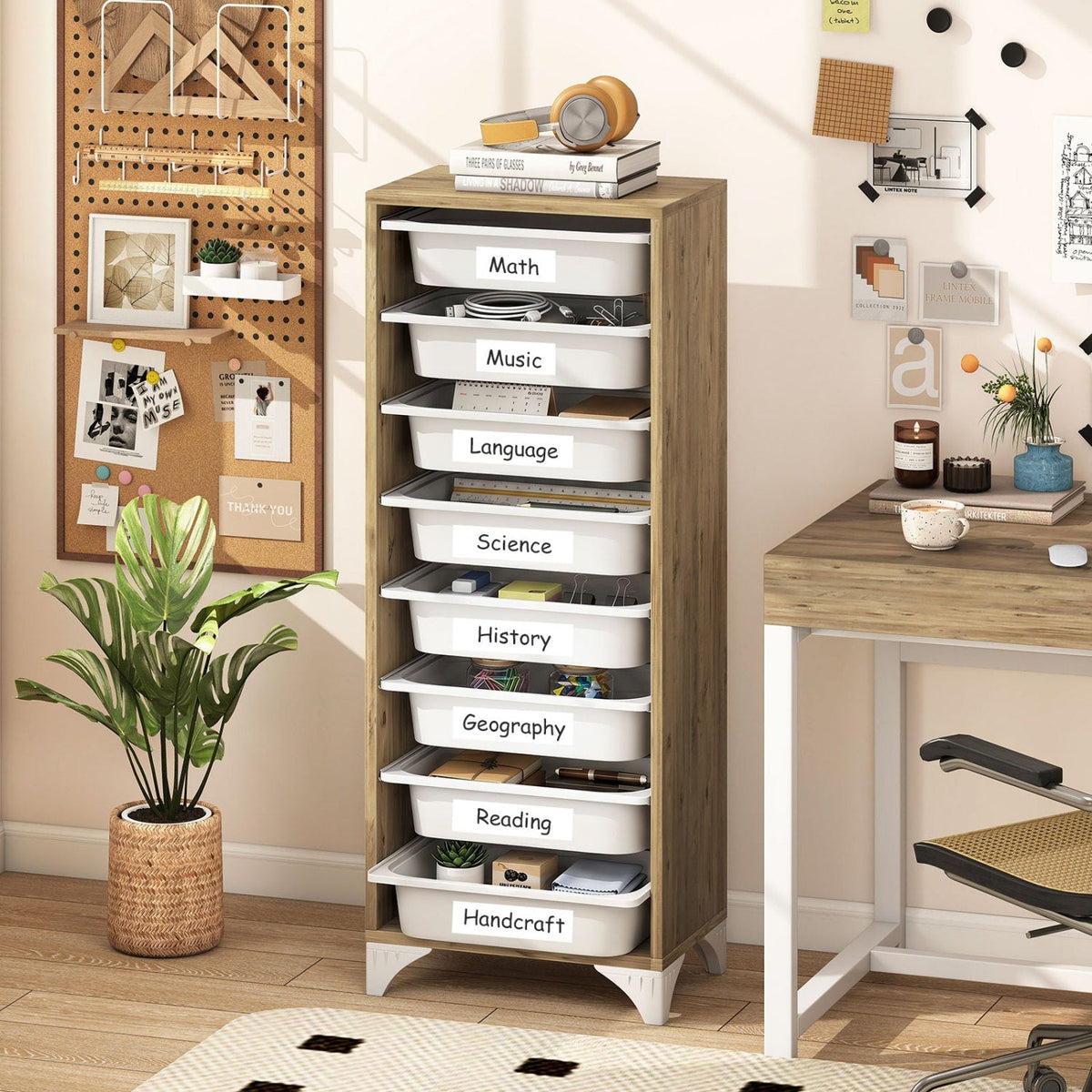 9-Tier Fruit & Vegetable Storage Rack with Slide-Out Baskets