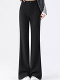 Full Size High-Waisted Slim-Fit Straight-Leg Pants Plus Size