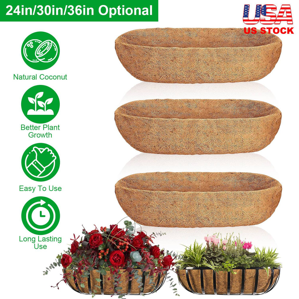 Coconut Fiber Liners for Planters Window Boxes