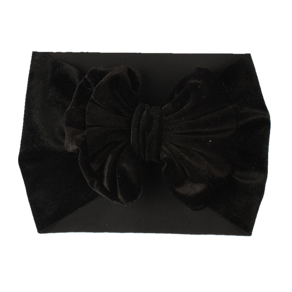Childrens Multi-color Festive Velvet Headband With Stretchy Hair Accessory