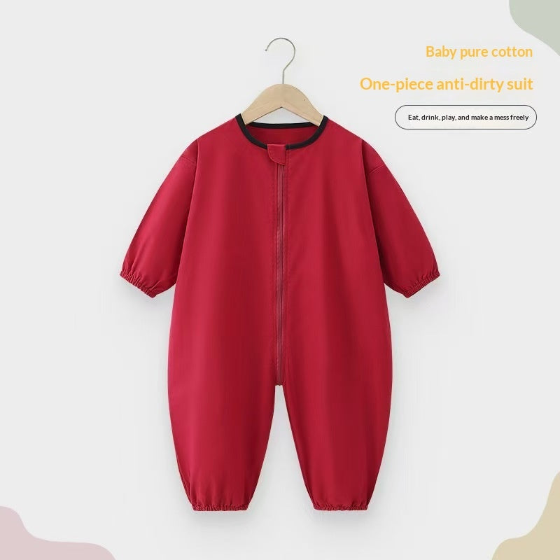 Baby Coverall Crawling Cotton UV-Protective Jumpsuit
