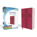 Niv, Bible for Kids, Large Print, Leathersoft, Pink, Red Letter, Comfort Print: Thinline Edition - Leather