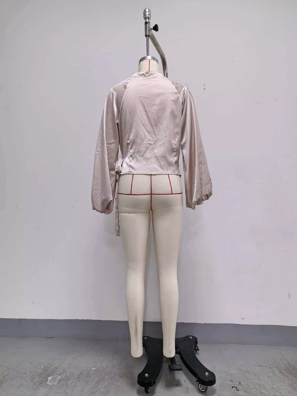 Satin Balloon Sleeve Blouse