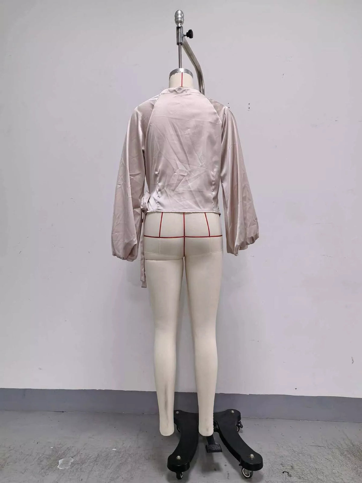 Satin Balloon Sleeve Blouse