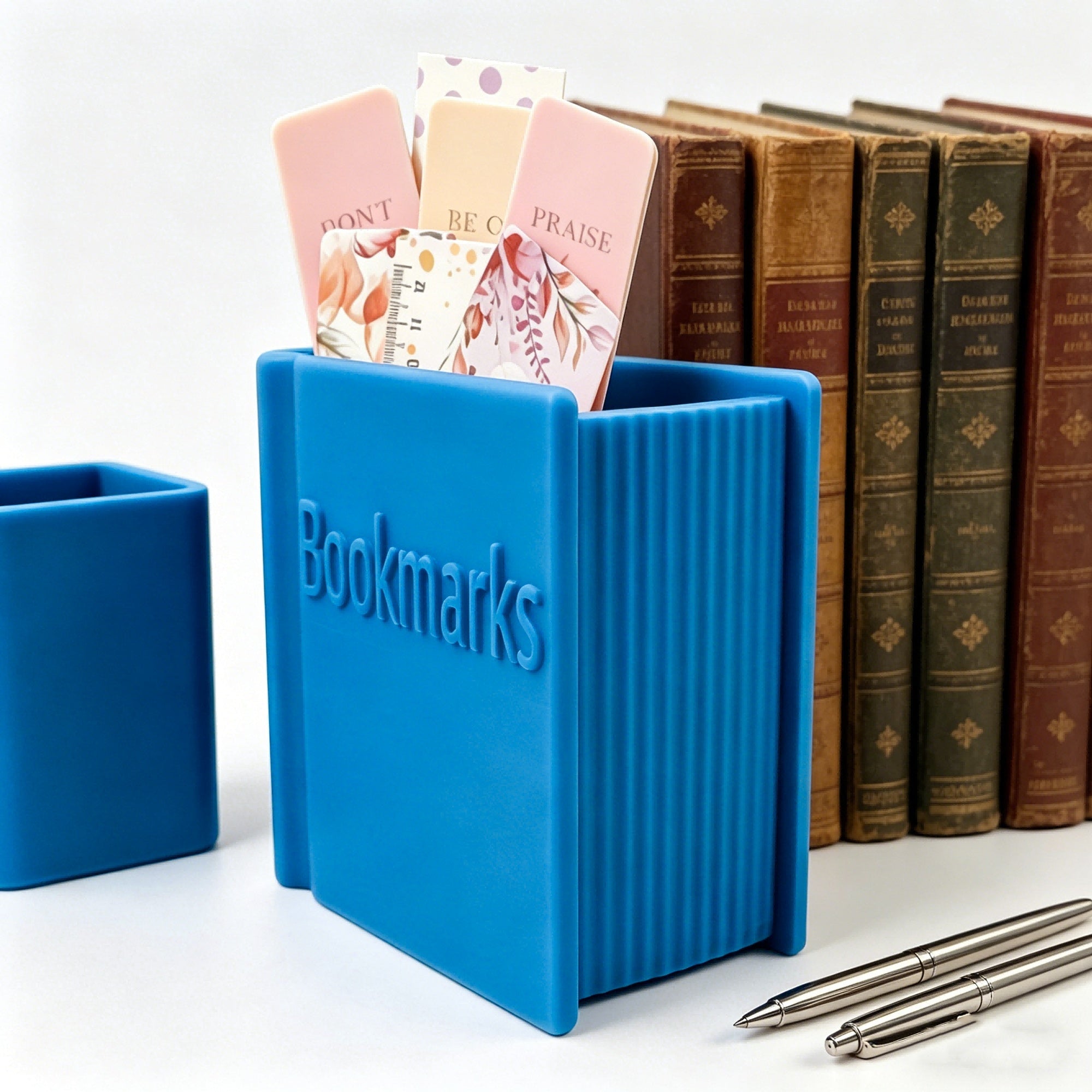 3D Printed Book-Shaped Bookmark Holder, Desktop Bookmark Organizer With Large Capacity, Decorative Book Style Storage Stand For Desk, Office, Reading Room & Bookshelf
