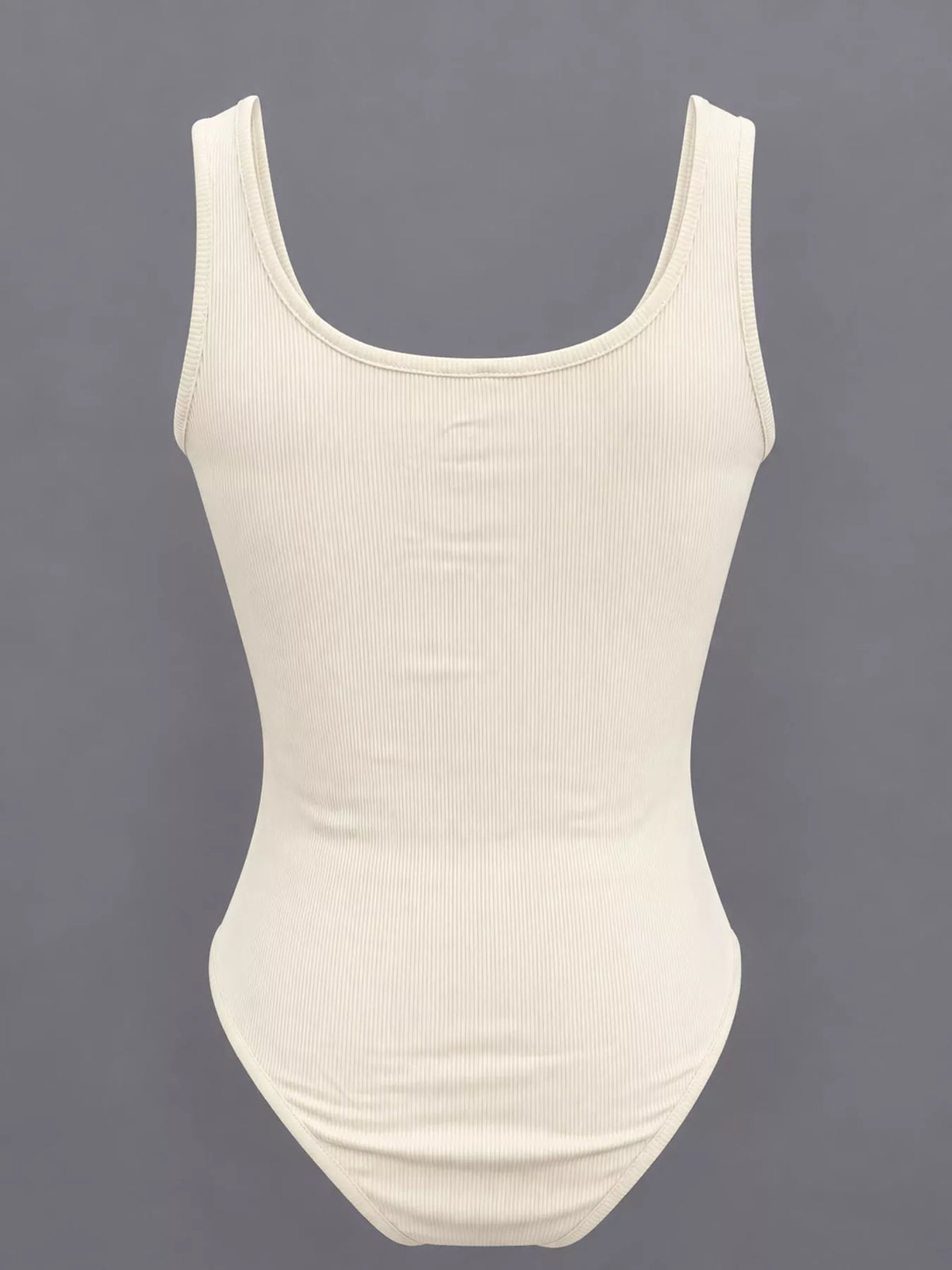 Full Size Ribbed Knit Sleeveless Scoop Neck Bodysuit Plus Size