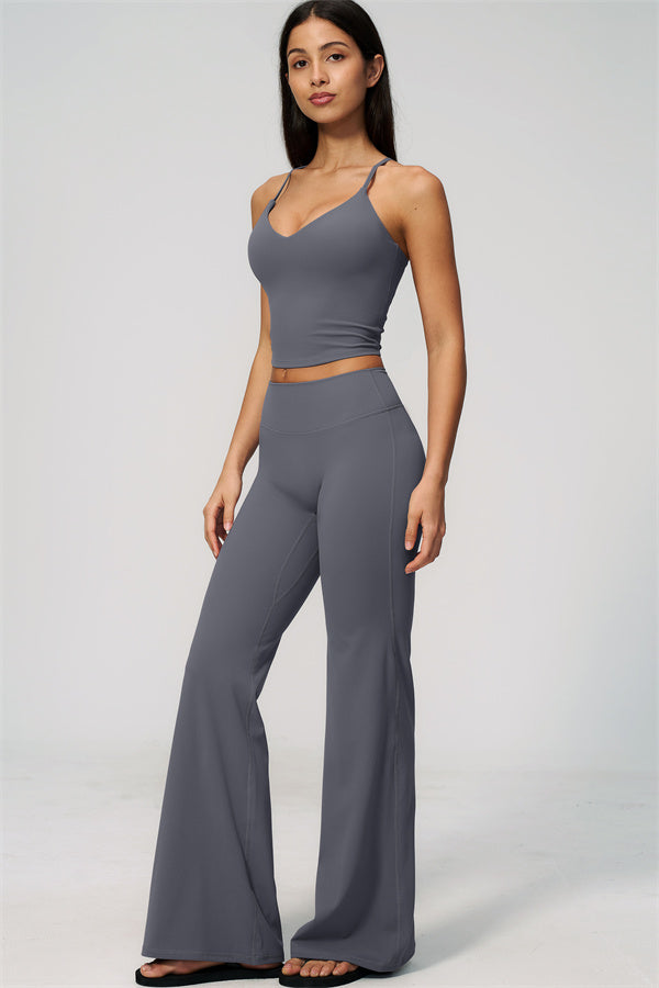 The Zura Tank Top Flared Leggings 2-Piece Set
