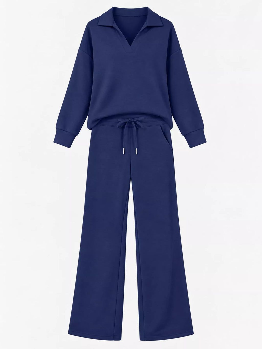 Dropped Shoulder Top and Pants Set