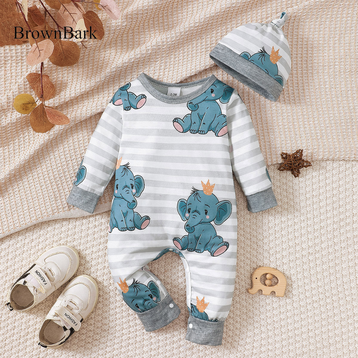 New-style Childrens Romper Boys Hooded Jumpsuit