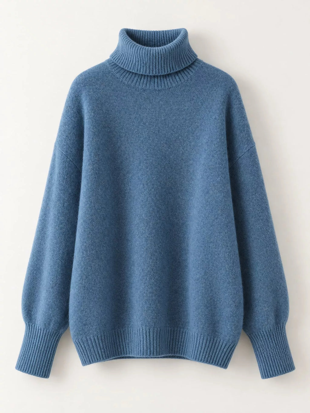 Turtleneck Dropped Shoulder Sweater