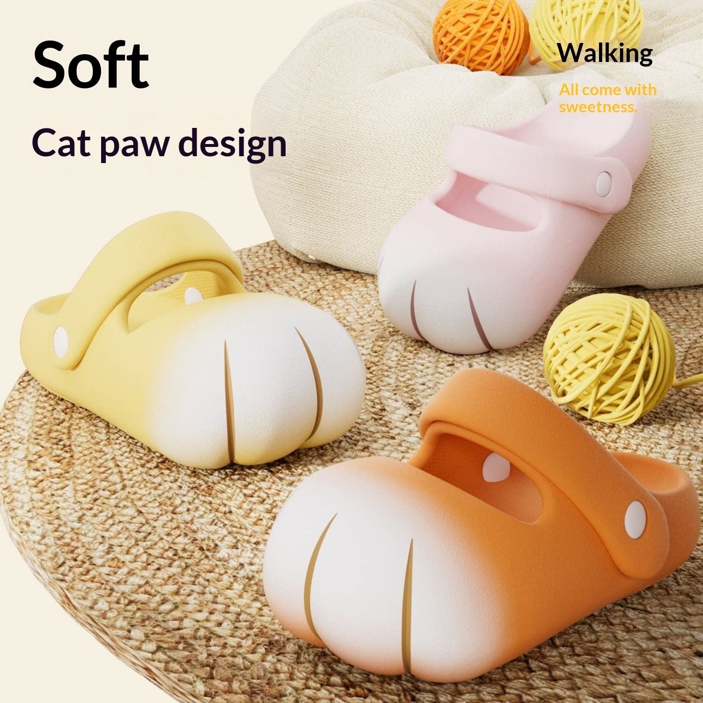 Anti-collision Non-slip Princess-style Parent-child Sandals