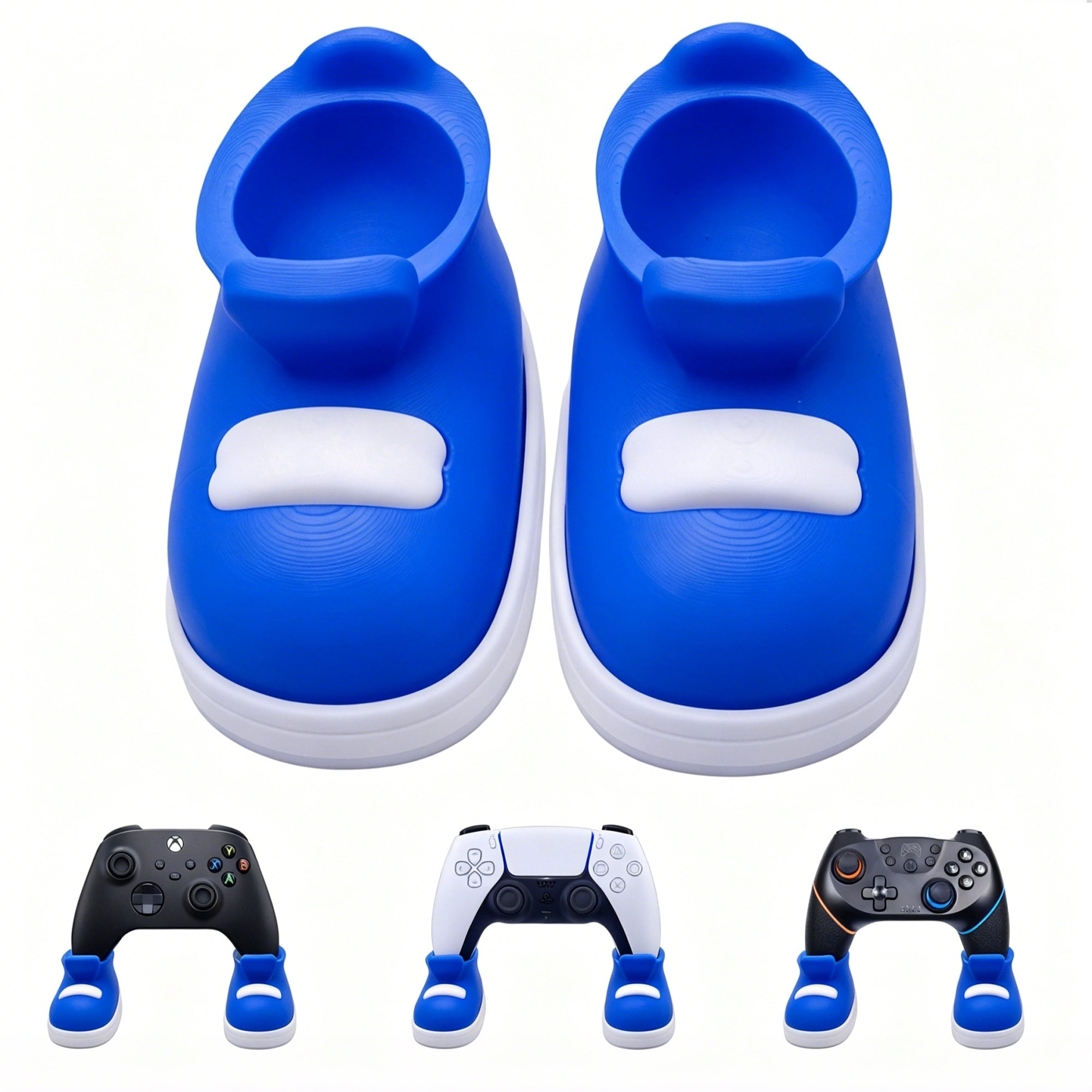 2PCS Shoe-Shaped Game Controller Stand, 3D Printed Gaming Controller Holder, Cute Desktop Display Stand For Game Room Desk Accessories