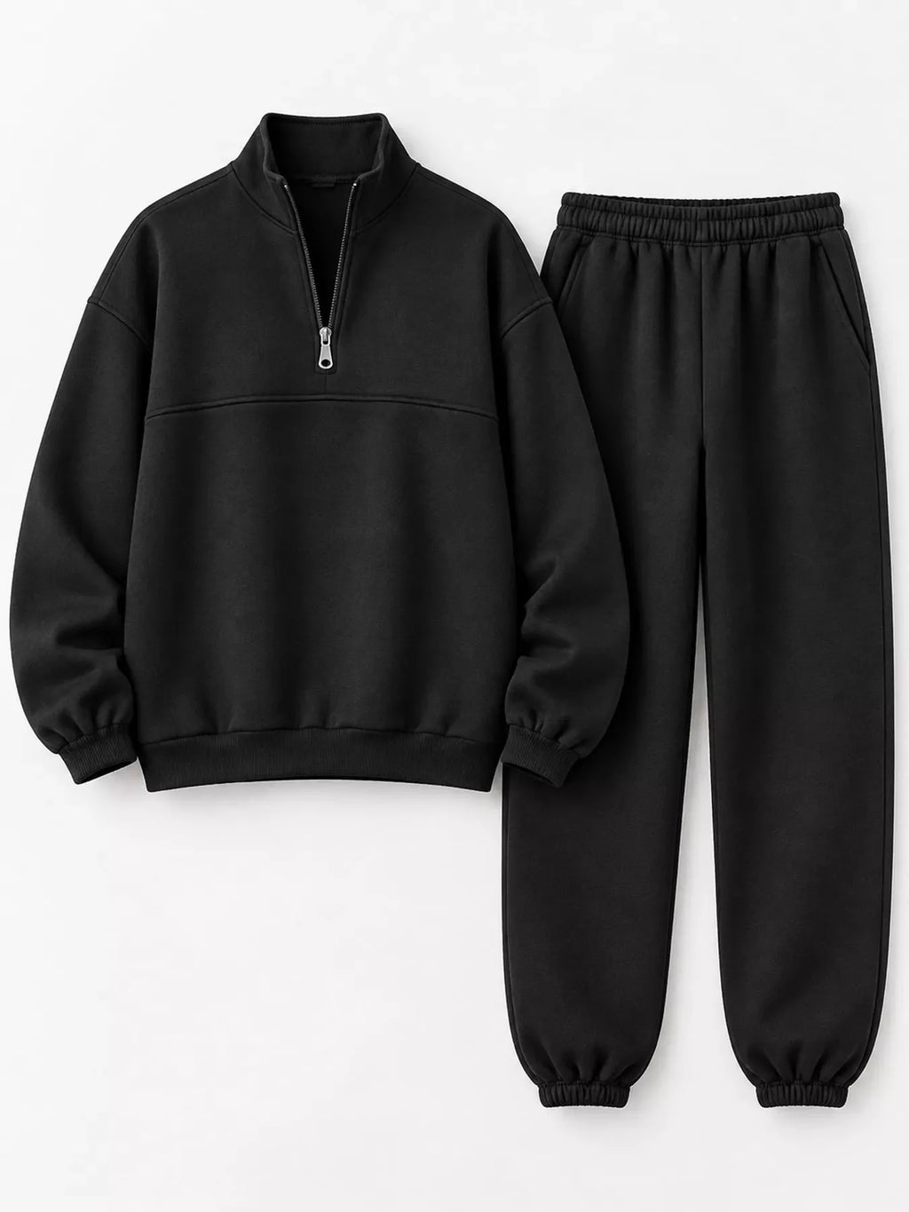 Half-Zip Sweatshirt and Joggers Set