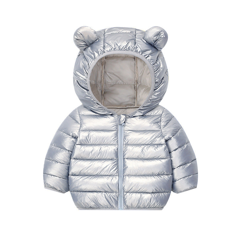 New Spring Autumn And Winter Solid-color Versatile Cotton Coat For Children