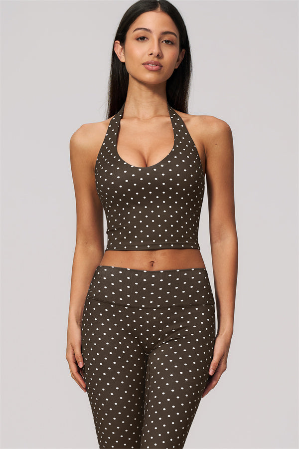 The Frame Halter Tank Top Capri Leggings 2-Piece Set