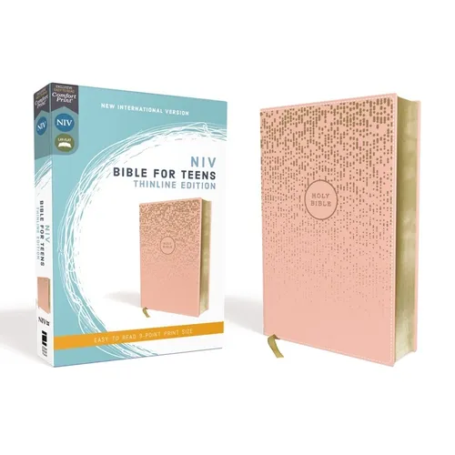 Niv, Bible for Teens, Thinline Edition, Leathersoft, Pink, Red Letter Edition, Comfort Print - Imitation Leather