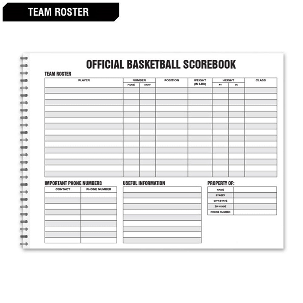 CHAMPRO BASKETBALL SCORE BOOK