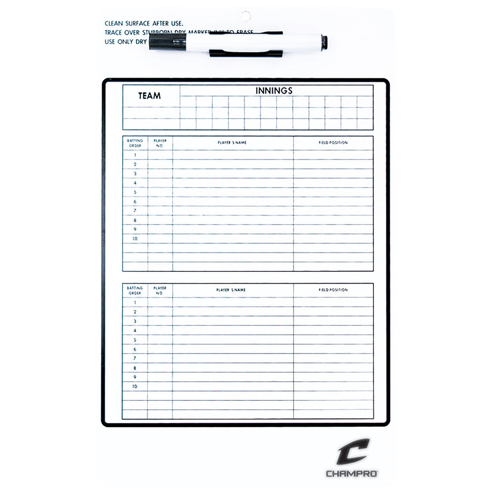 CHAMPRO BASEBALL AND SOFTBALL COACHES BOARD