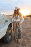 The Striped Denim Pants