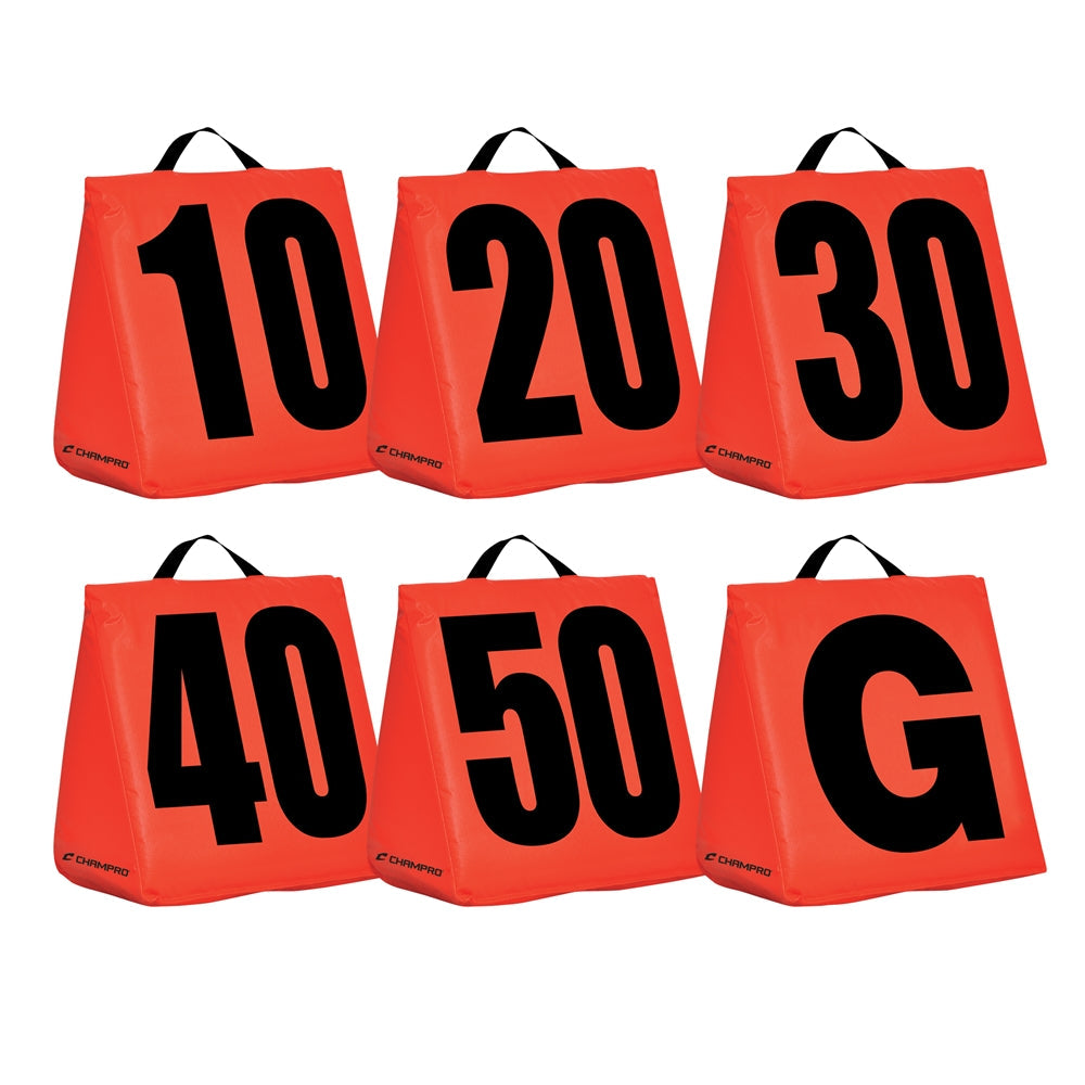 CHAMPRO SOLID WEIGHTED FOOTBALL YARD MARKERS