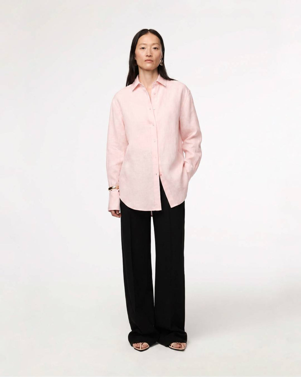 Linen Oversized Mens Shirt | Quartz