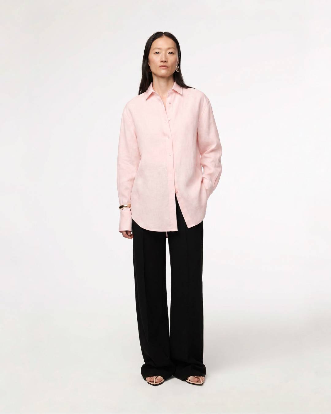 Linen Oversized Mens Shirt | Quartz