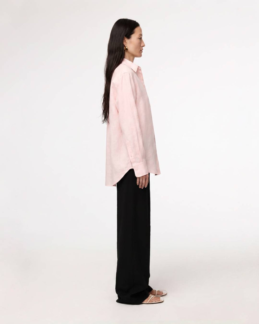 Linen Oversized Mens Shirt | Quartz