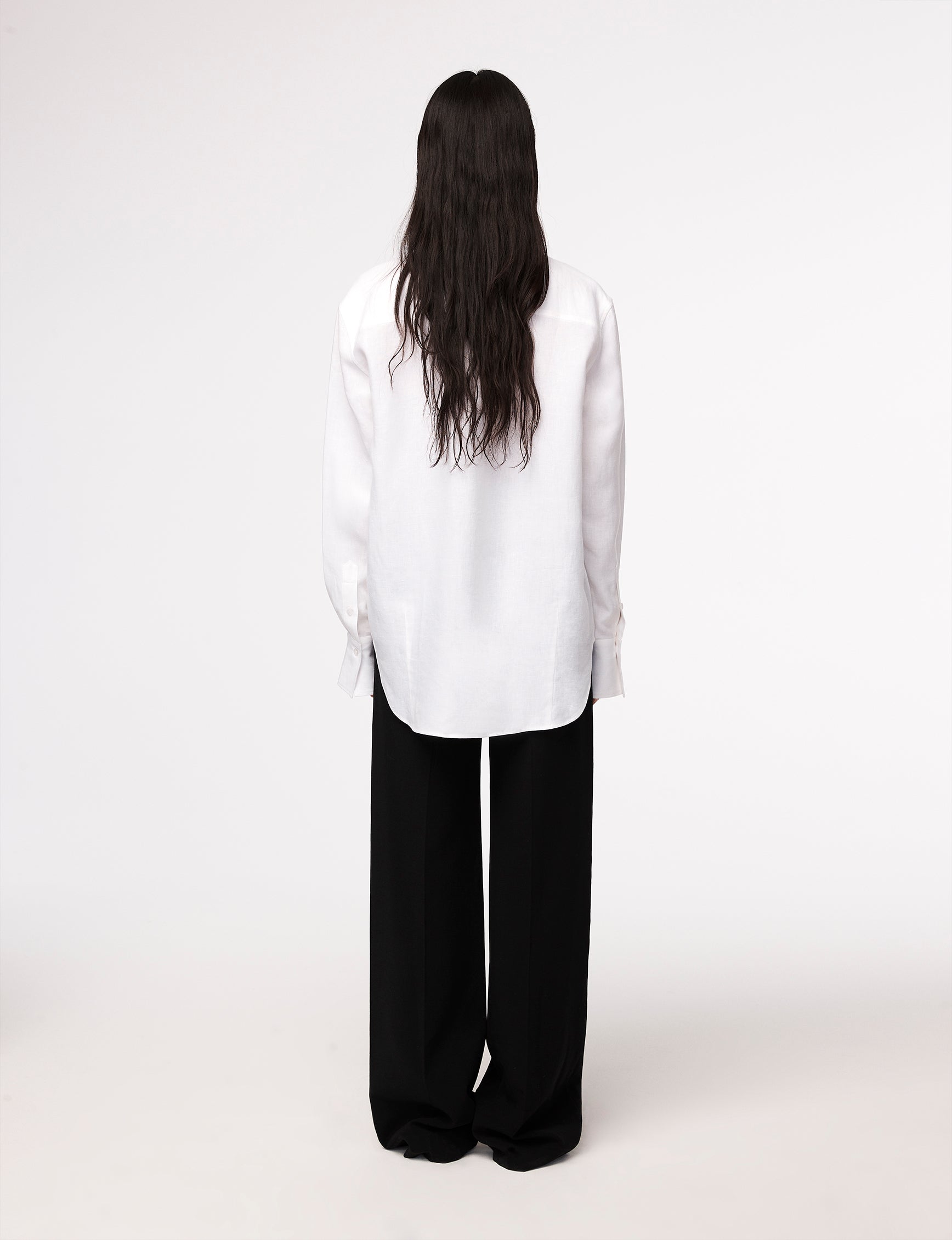 Linen Oversized Men's Shirt | White