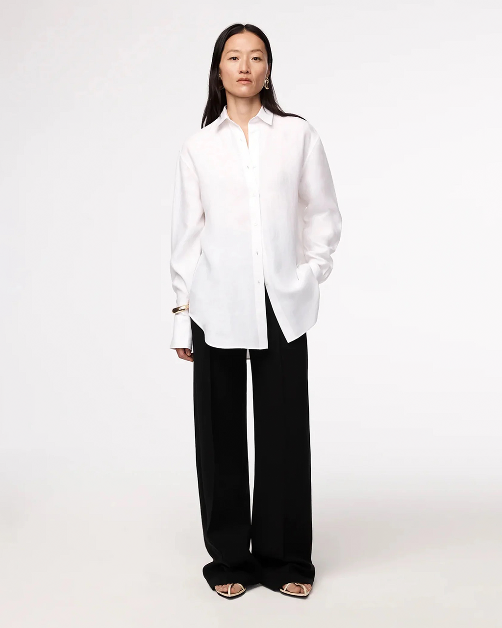 Linen Oversized Men's Shirt | White