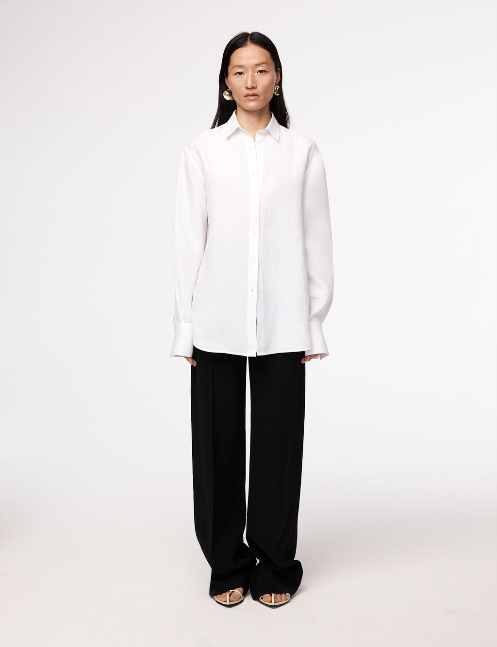 Linen Oversized Men's Shirt | White