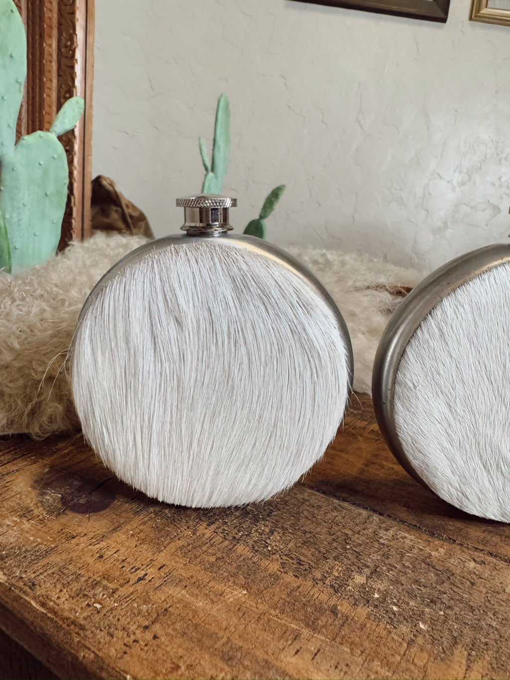 Cowhide Flask