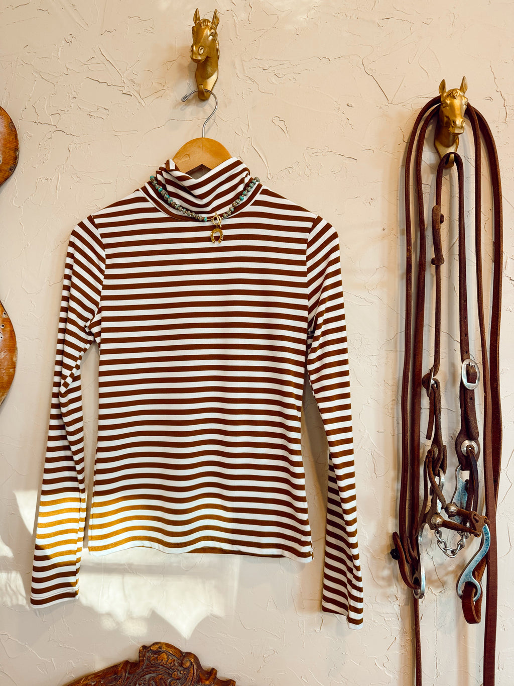 The Turner Top in Brown & White