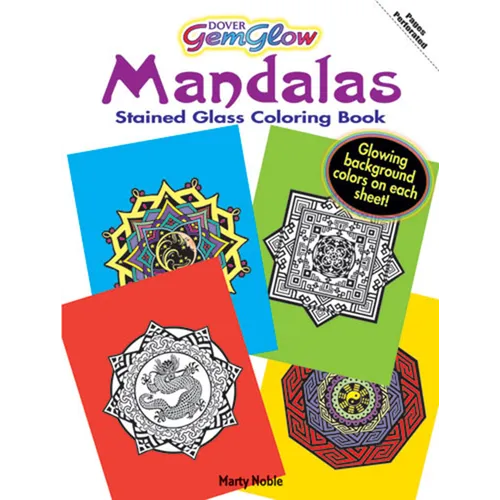Mandalas Stained Glass Coloring Book - Paperback
