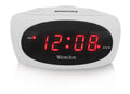 ALARM CLOCK-0.6 LED – w/PLUG SILVER/WHITE
