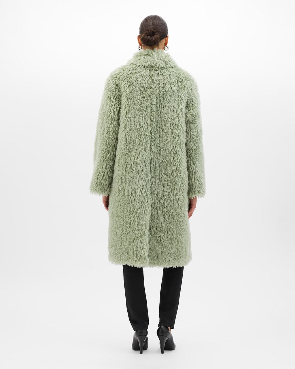 Fur Balmacaan | Celadon