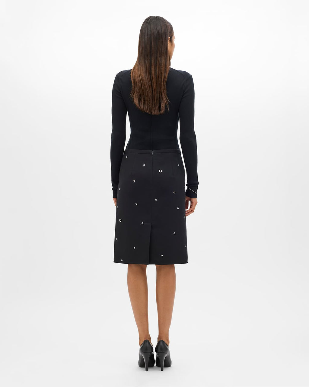 Eyelet Skirt | Black
