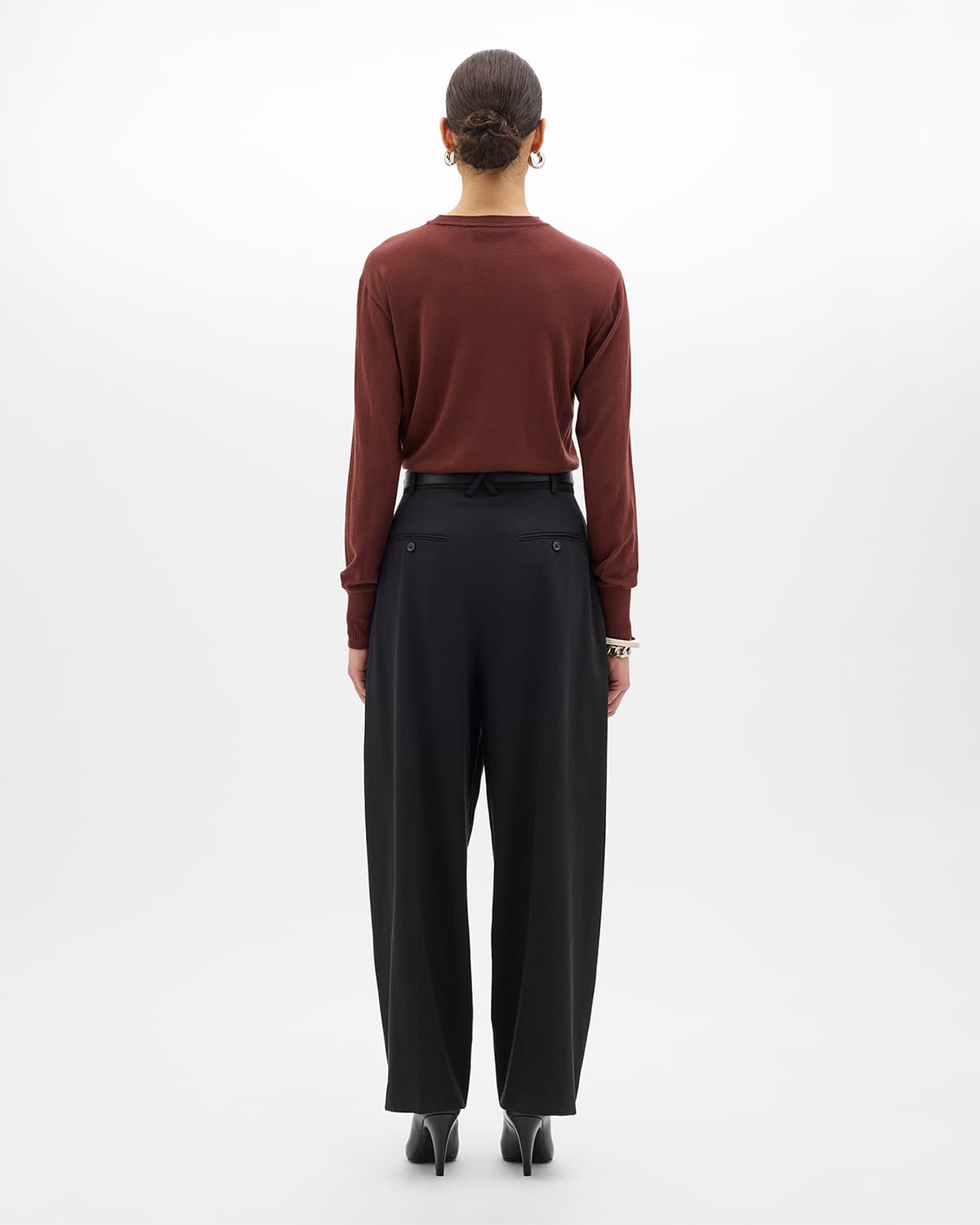 Cropped Tapered Trouser | Black