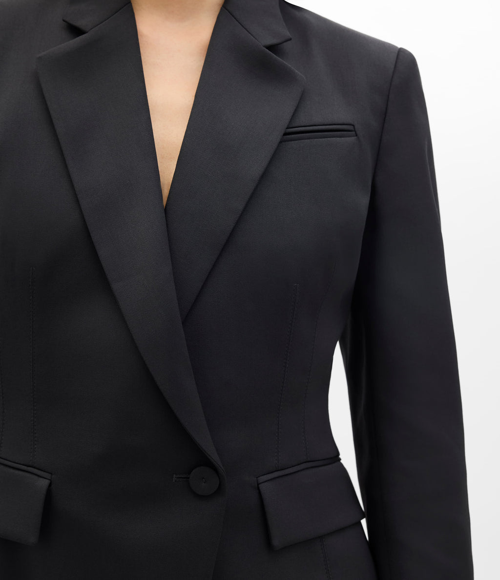 Seamed Waist Jacket | Black