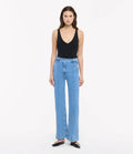 High Waisted Denim Trouser | Light Blue Wash
