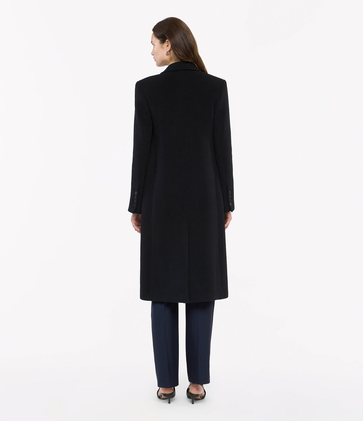 Cashmere Tailored Coat | Black
