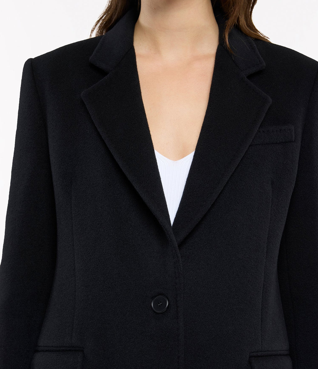 Cashmere Tailored Coat | Black