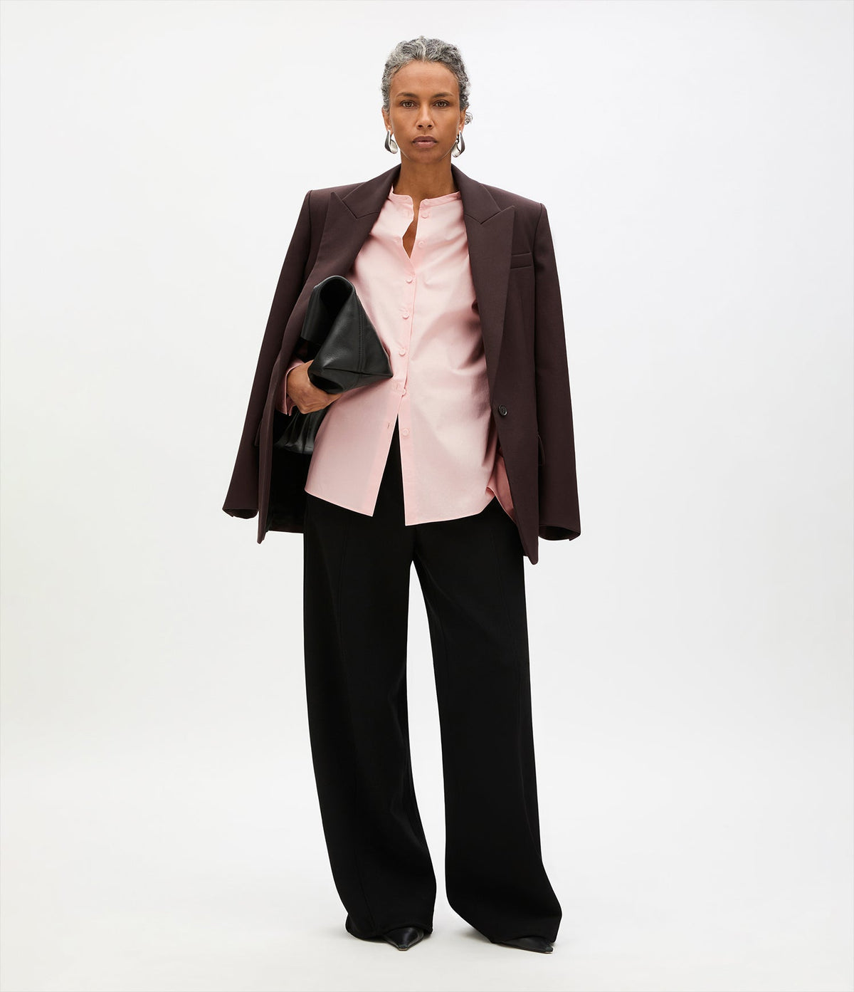Collarless Blouse | Lotus Pink