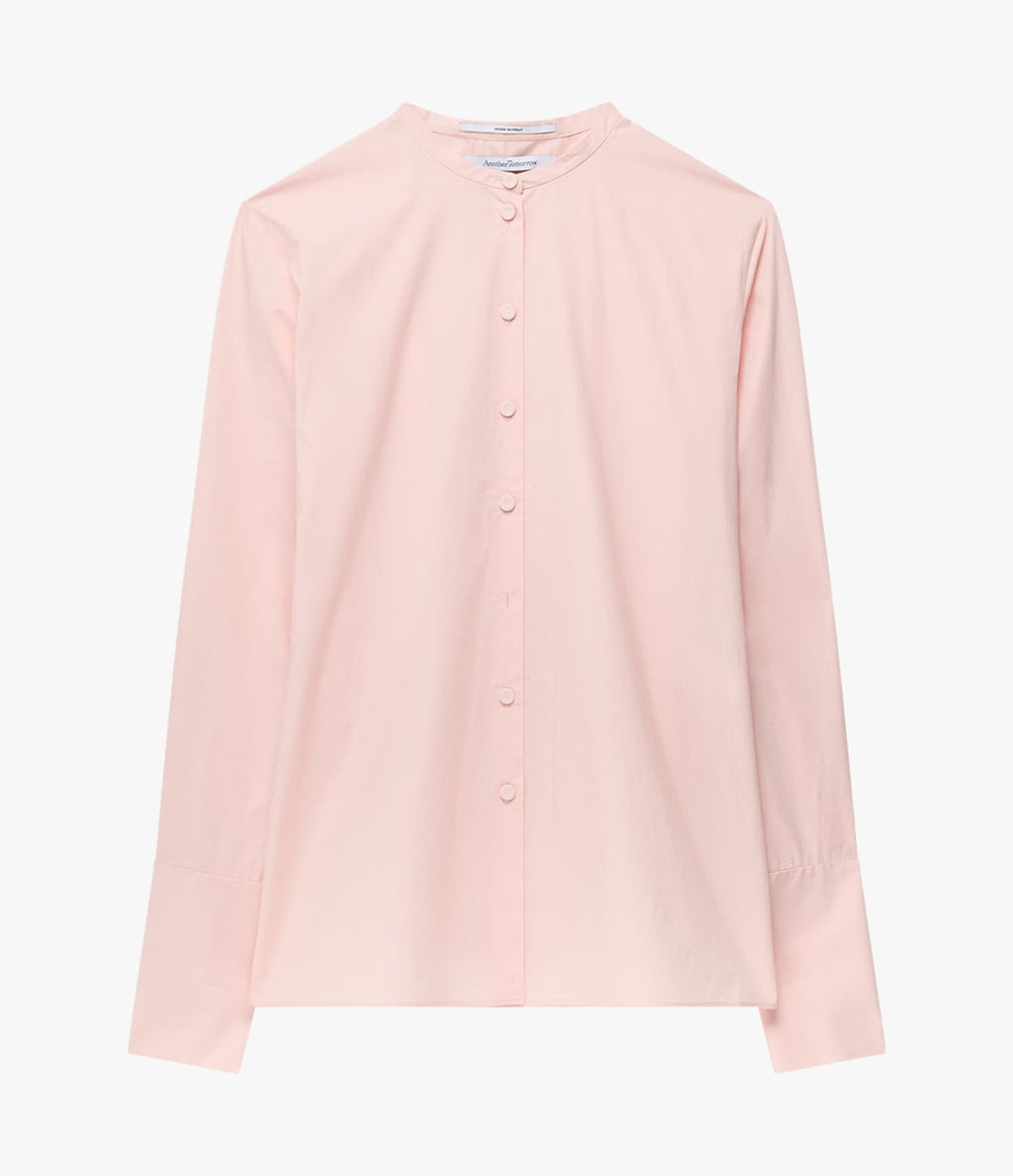 Collarless Blouse | Lotus Pink